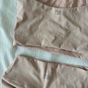 CSB Women's Athletic Set in Nude Pink Both top and bottom are size M